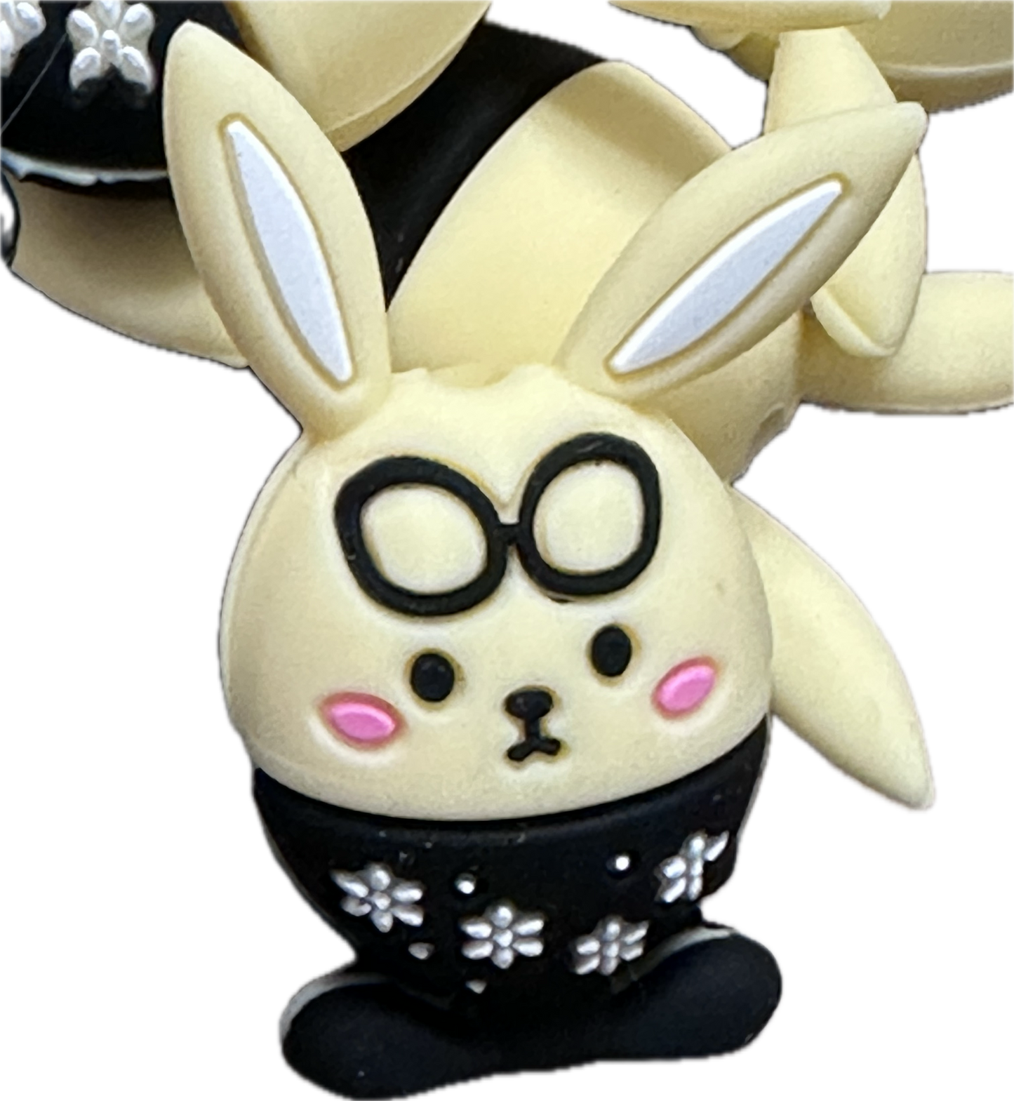 3D Easter bunny focal bead/ silicone bead/ pen beading/ DIY/ Easter egg/ bunny ears