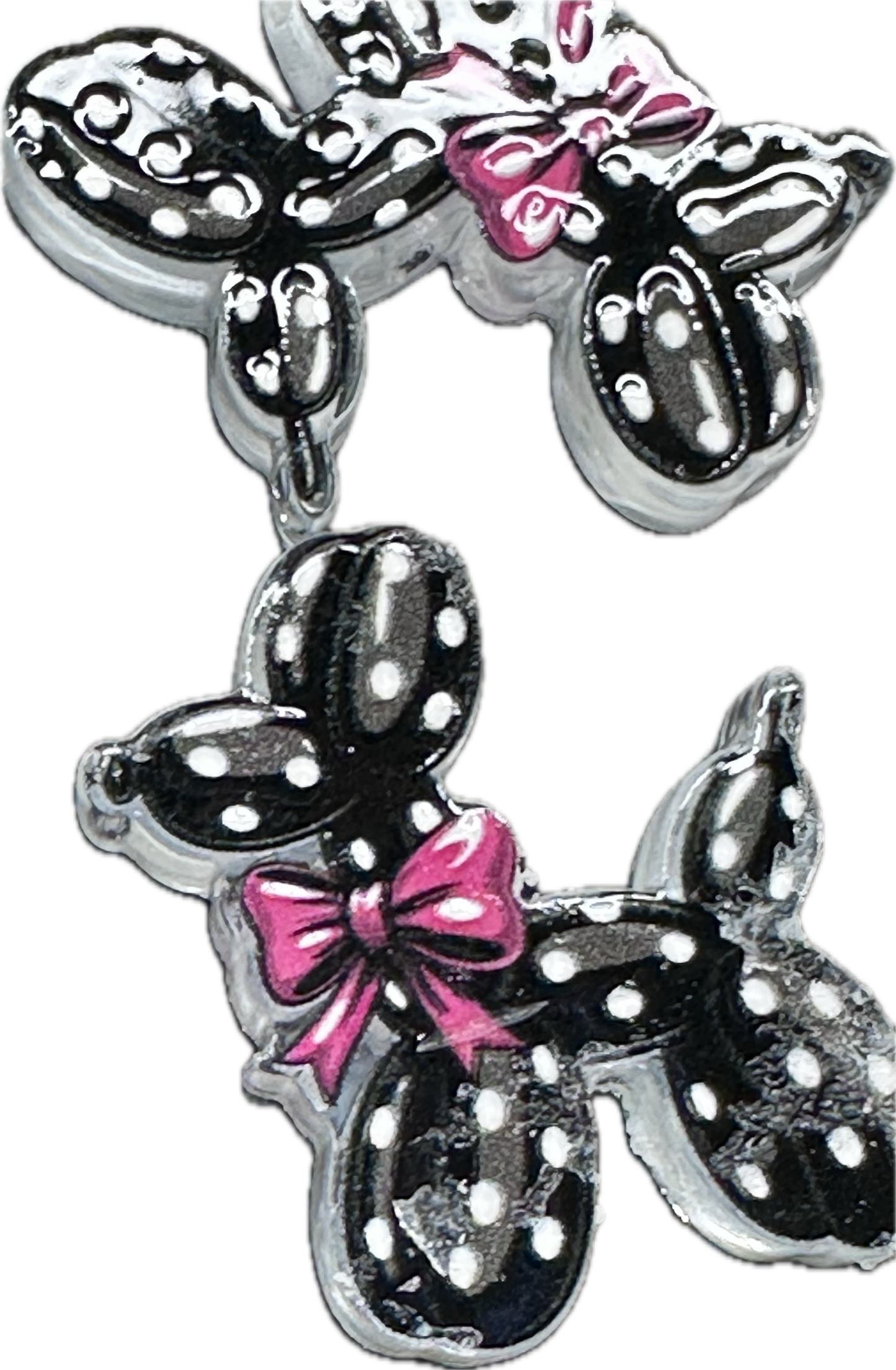 Balloon dog acrylic focal bead- set of 2/ focal bead/ pen beading / keychain bead/ spotted dog