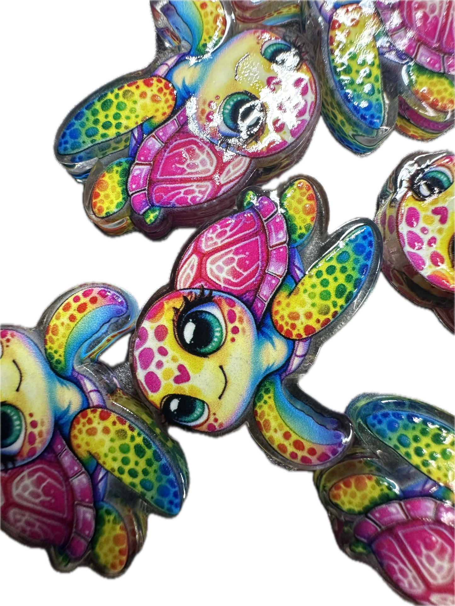 Sea Turtle acrylic focal bead- set of 2/ focal bead/ pen beading / keychain bead/ ocean life - sea life