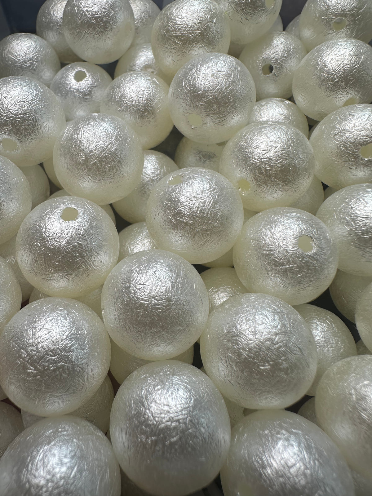 Wrinkle Pearl Beads – 20mm (Set of 5)- perfect for pen beading and jewelry / fancy beads