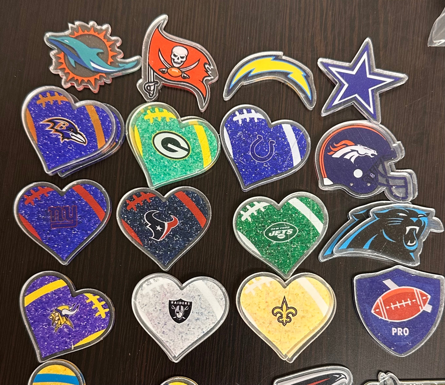 Sports Planars/ Badge Reel - acrylic pieces/ keychain