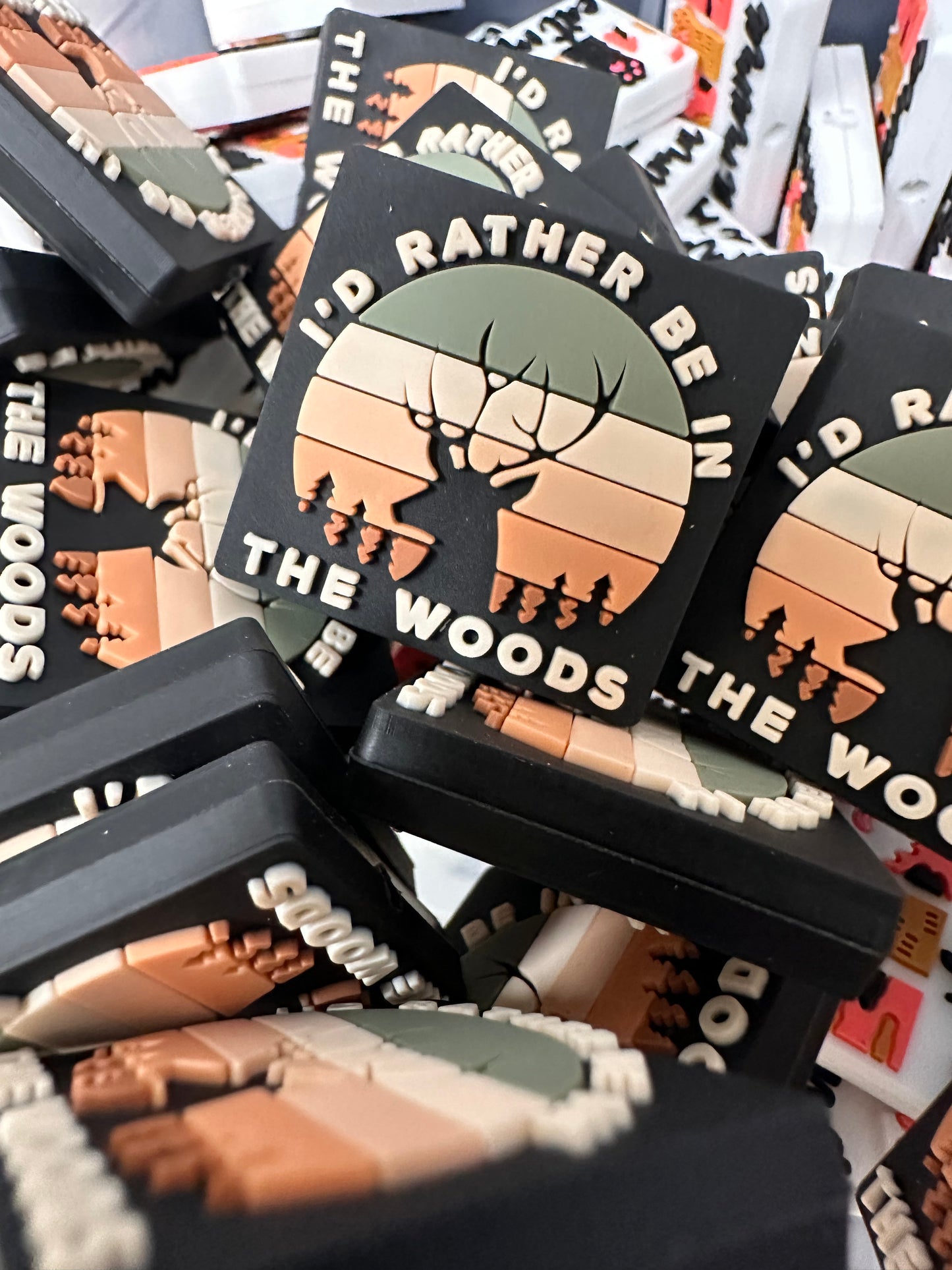 I’d Rather Be in the Woods Focal Bead/ beadable pen/ Silicone bead/ keychain bead/DIY/ western/outdoors/