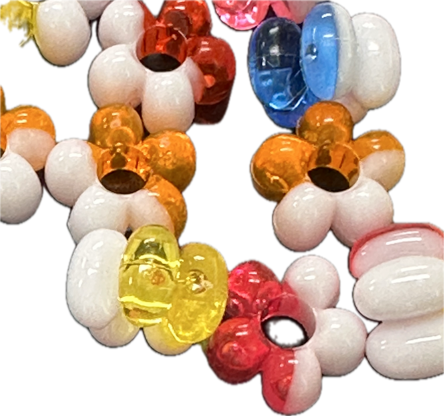 Ombre Daisy Flower Beads – Colorful Flower Beads for DIY Crafts (Set of 5 or 10) approx. 16mm - Spacer beads