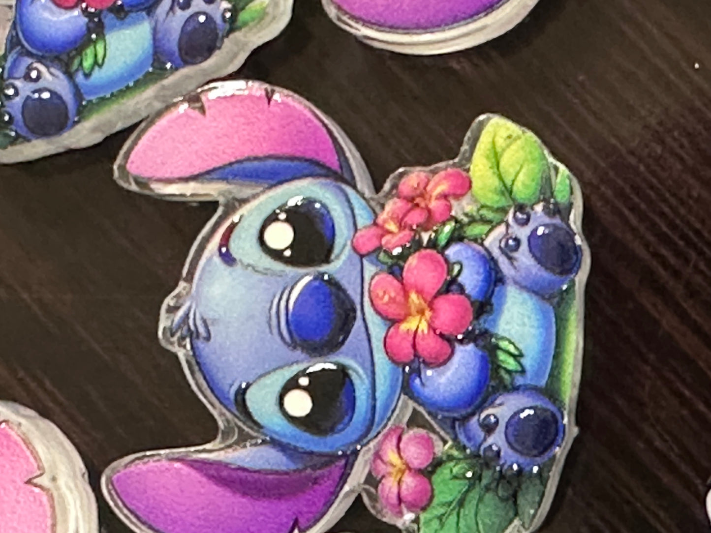 Blue guy alien acrylic focal bead- set of 2/ focal bead/ pen beading / keychain bead/