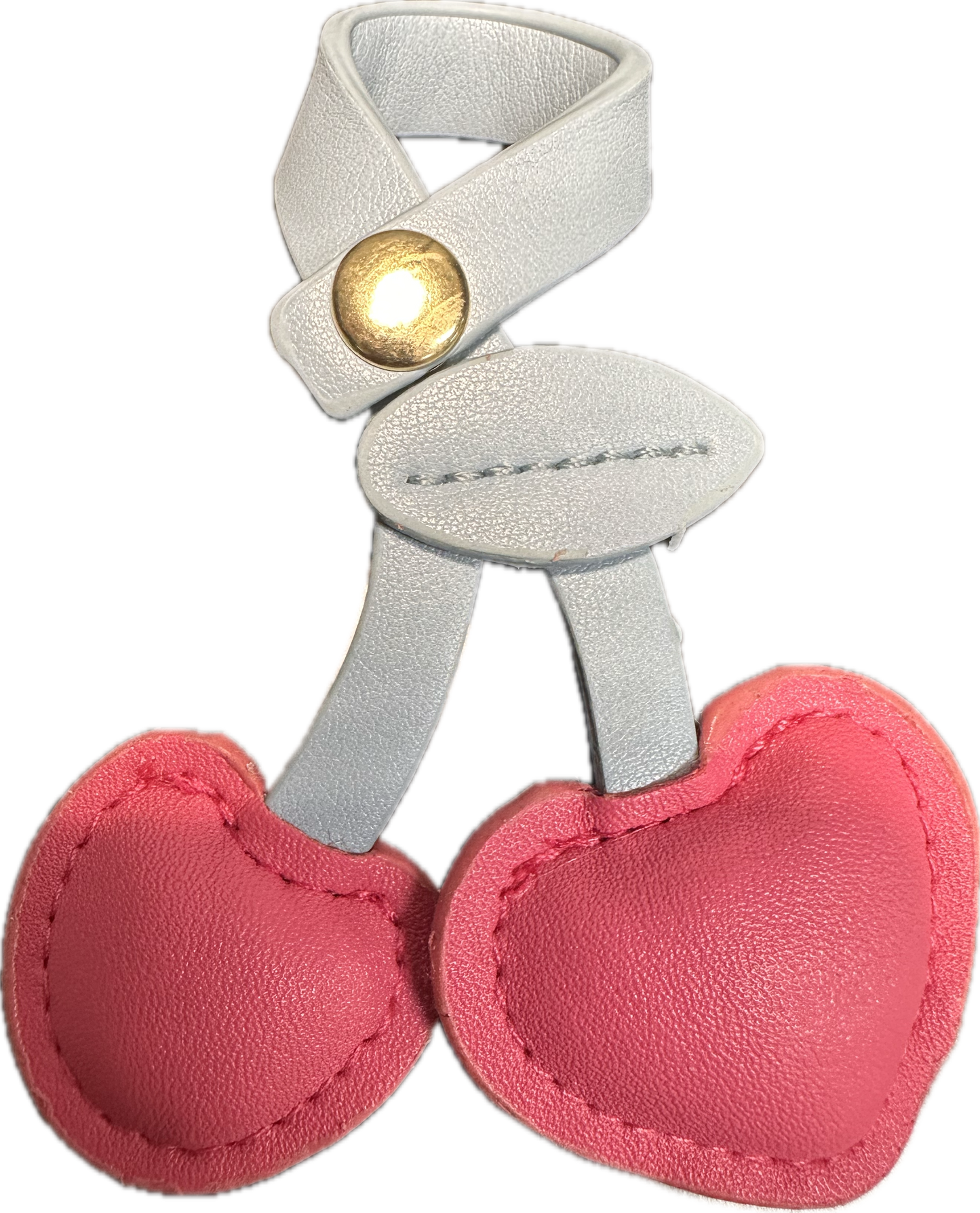 Cherry / Cherries Faux Leather Charms- for bag charms, keyrings, purse charm