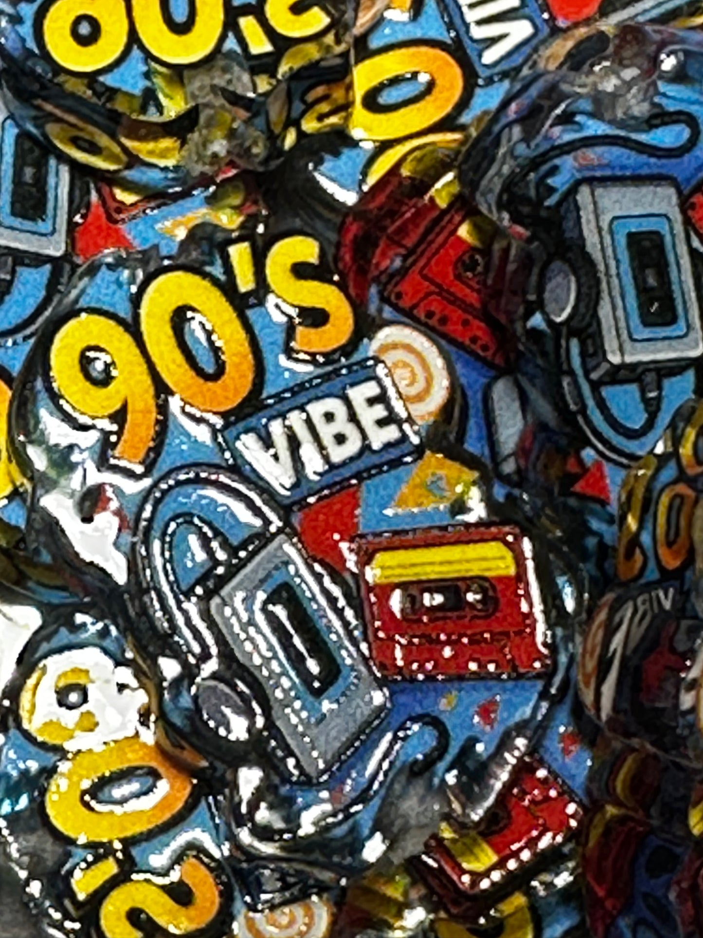 90's vibe acrylic focal bead- set of 2/ focal bead/ pen beading / keychain bead/