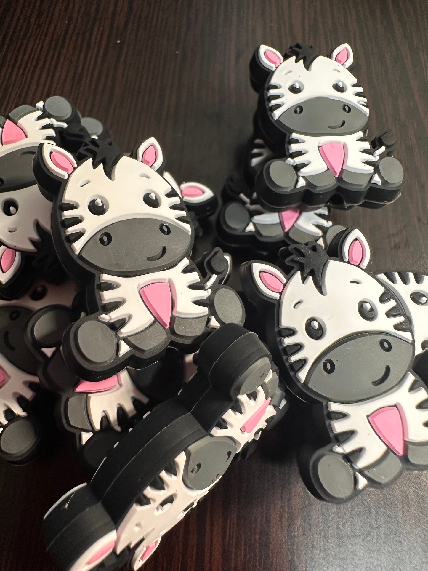 Zebra Focal Bead/ beadable pen/ Silicone  bead/ animal/ keychain bead/ zoo
