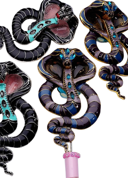 Fancy Cobra snake bead/silver gold alloy bead/very large 100mmx65mm