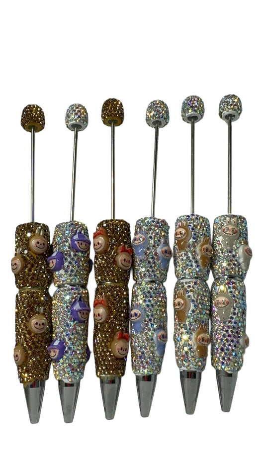 Fancy rhinestone  Labubu beadable pens/ fancy pens/ DIY pens/