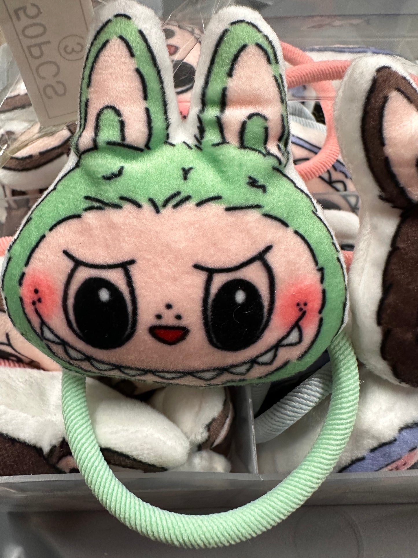 Labubu hair ties/ Monsters/ pony tail holder/fluffy/ 5 color choices
