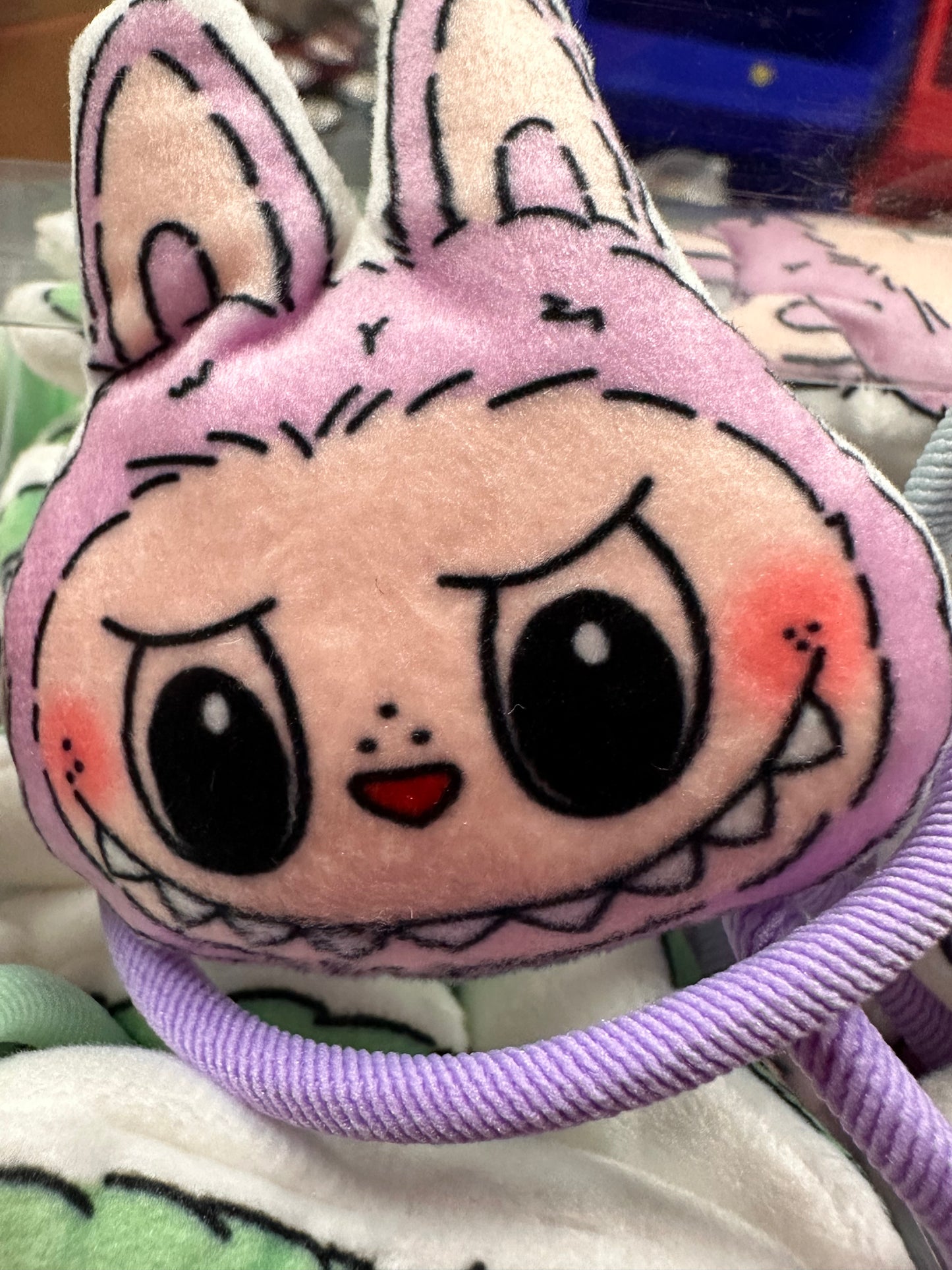 Labubu hair ties/ Monsters/ pony tail holder/fluffy/ 5 color choices