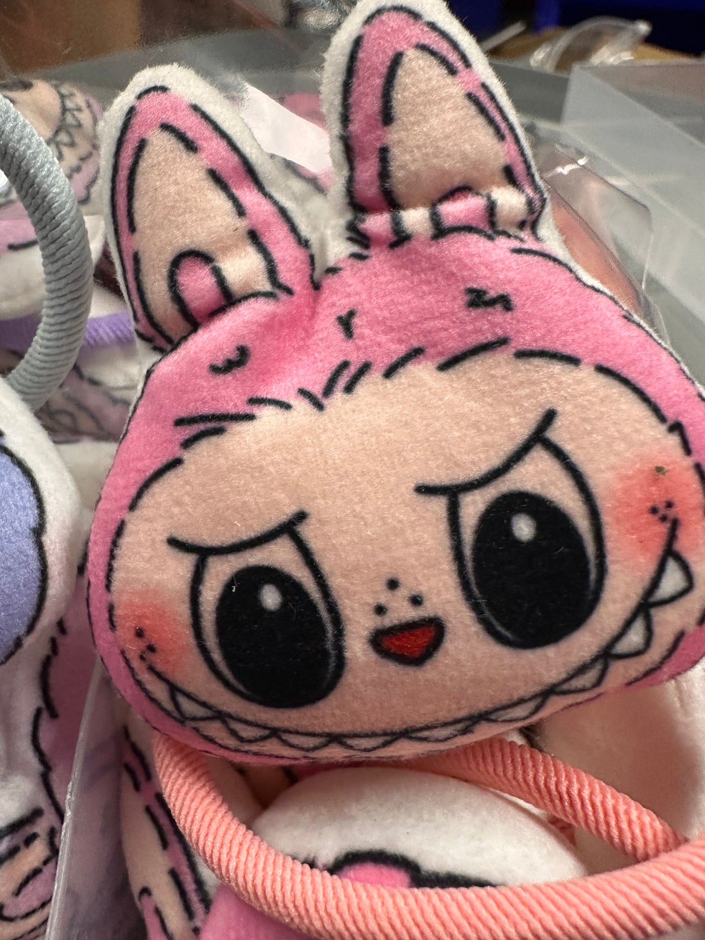 Labubu hair ties/ Monsters/ pony tail holder/fluffy/ 5 color choices