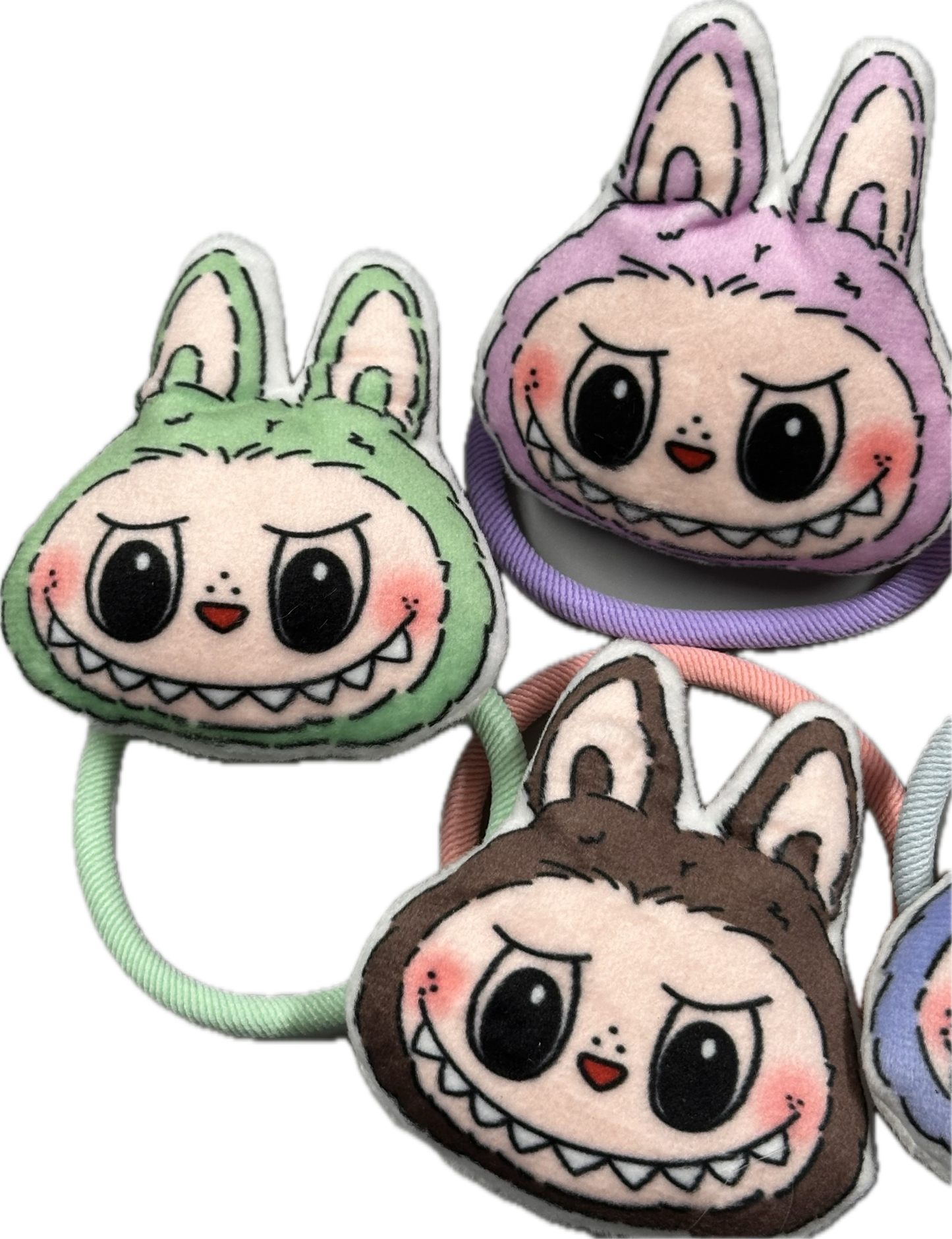 Labubu hair ties/ Monsters/ pony tail holder/fluffy/ 5 color choices