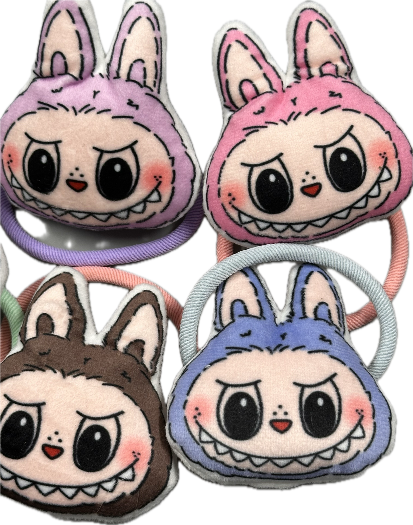 Labubu hair ties/ Monsters/ pony tail holder/fluffy/ 5 color choices
