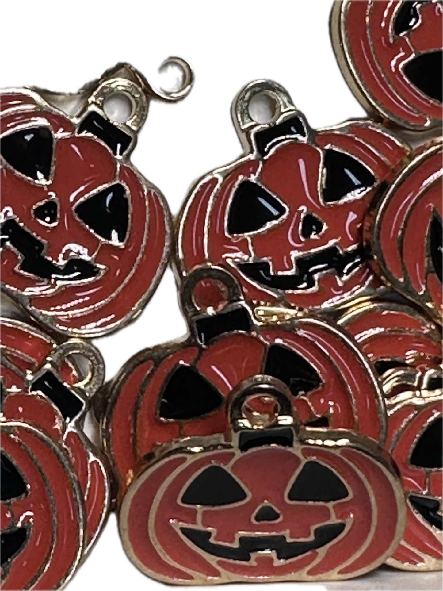 Halloween enamel metal charms/ DIY charm bracelet/ DIY necklace/ Jack o lantern/ Pumpkin