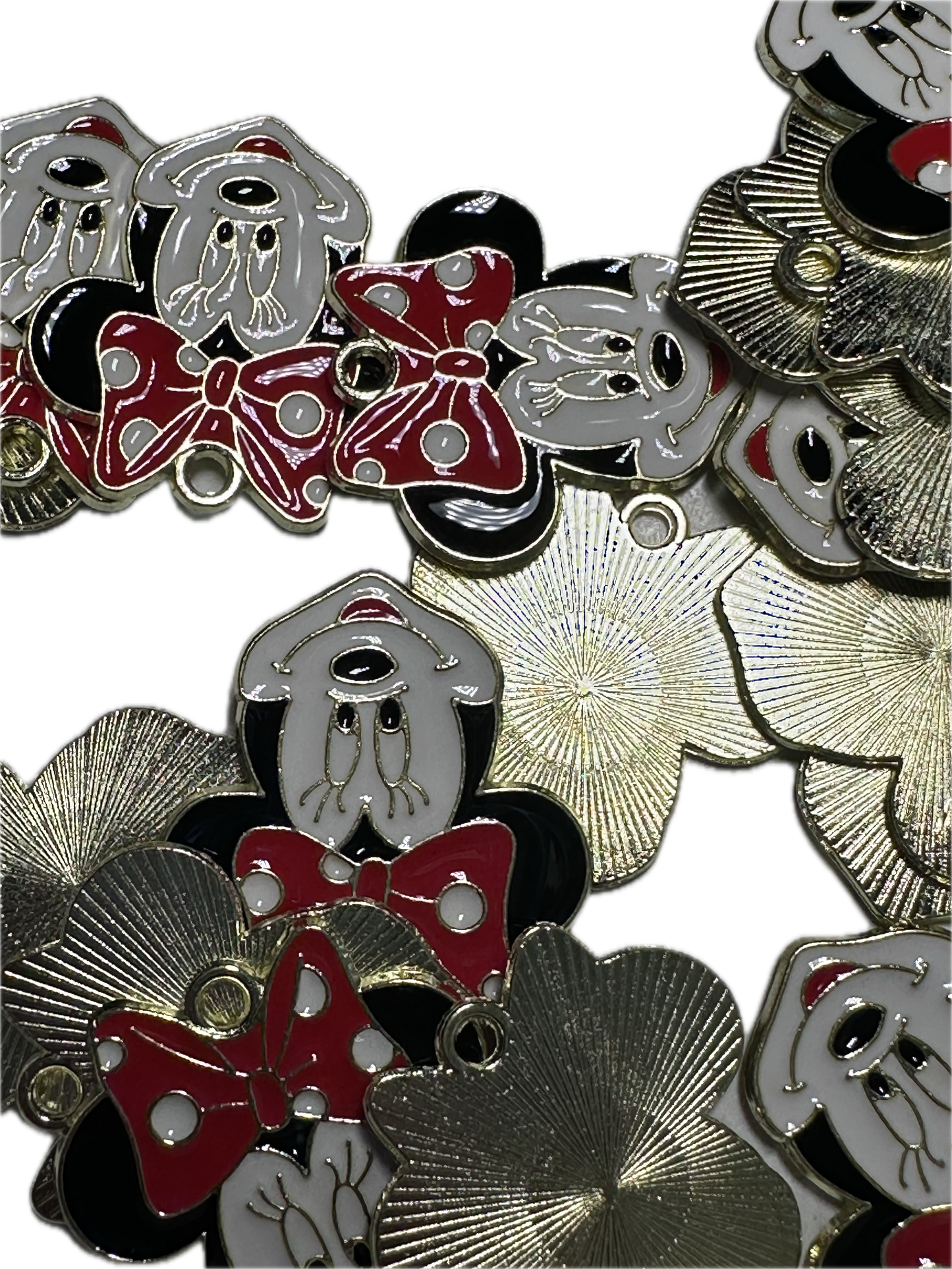 Favorite girl with red bow enamel metal charms/ DIY charm bracelet/ DIY necklace/