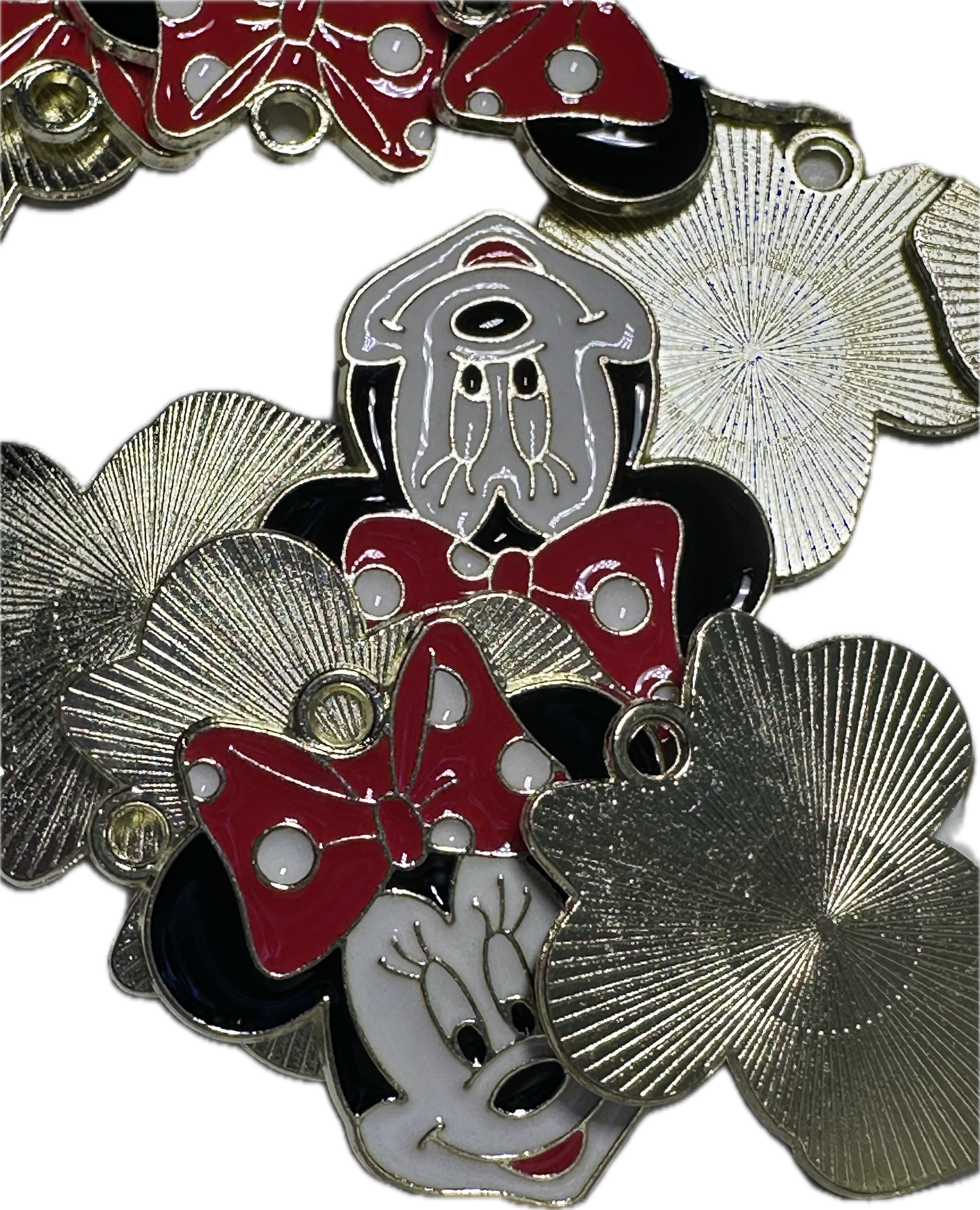 Favorite girl with red bow enamel metal charms/ DIY charm bracelet/ DIY necklace/