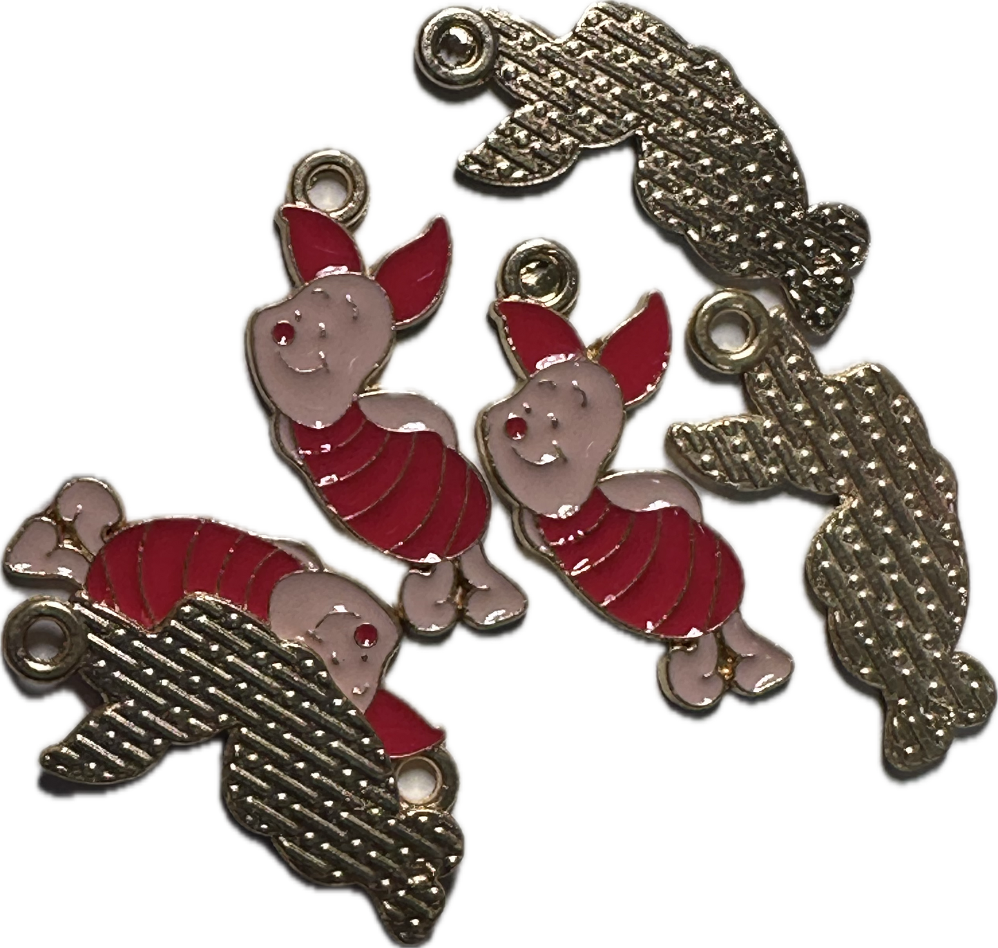 Pink Pig enamel metal charms/ DIY charm bracelet/ DIY necklace/
