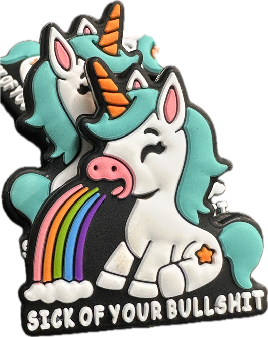 Unicorn Focal Bead/ beadable pen/ Silicone bead/ keychain bead/DIY/unicorn/rainbow