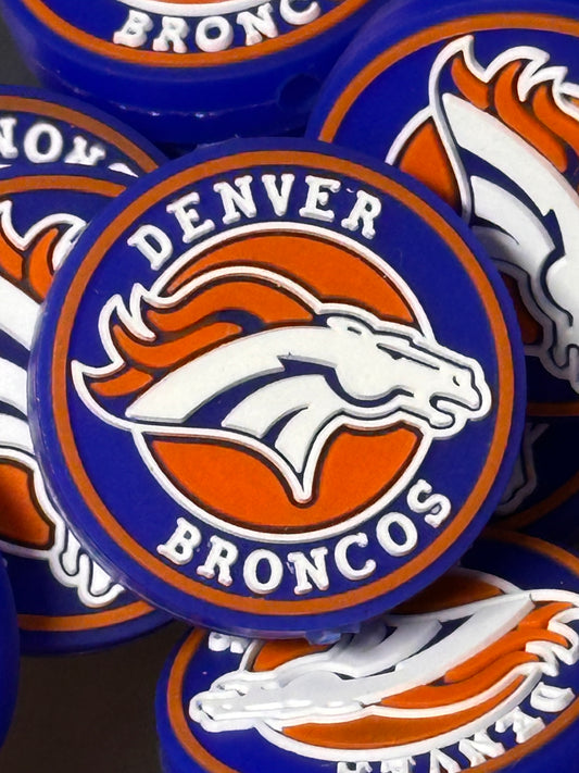 Denver Broncos focal bead/football