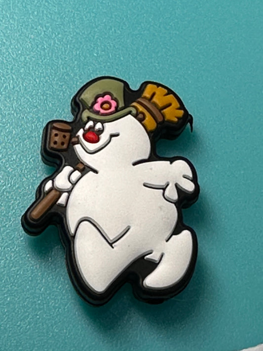 Christmas/ Focal Bead/ beadable pen/ Silicone  bead/ keychain bead/frosty/ snowman