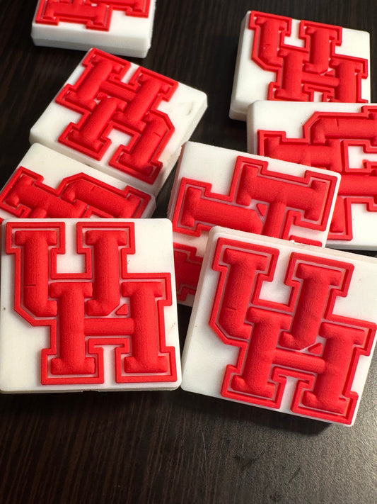 University of Houston focal bead / UH/ Coogs / Houston