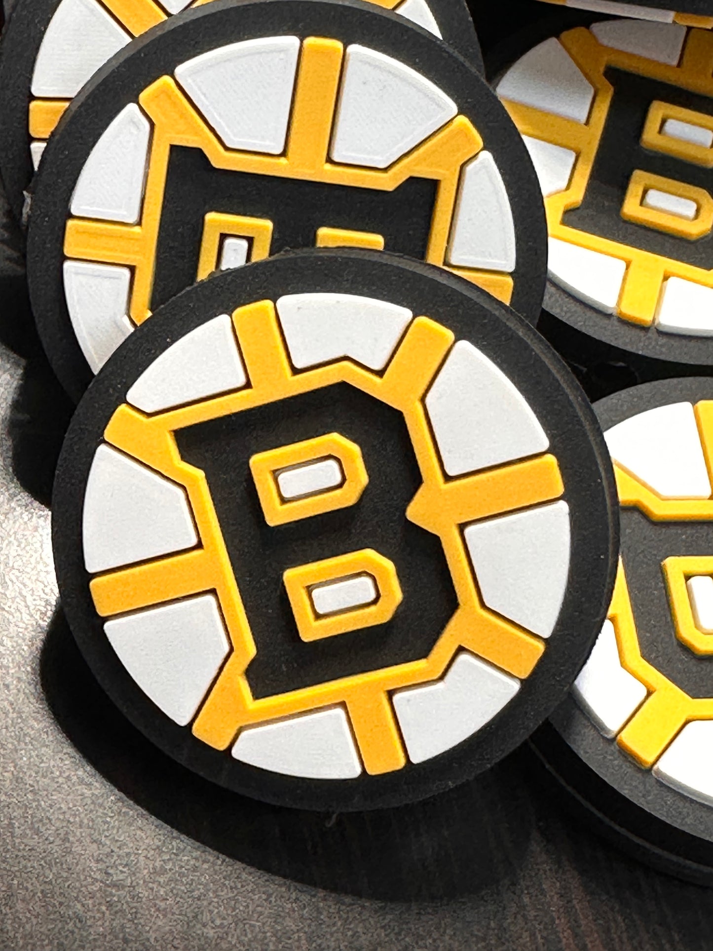 New! Boston Bruins focal bead / silicone bead/ basketball