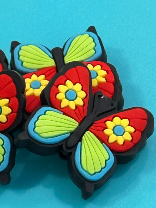 Butterfly silicone focal bead/ pen beading/ colorful