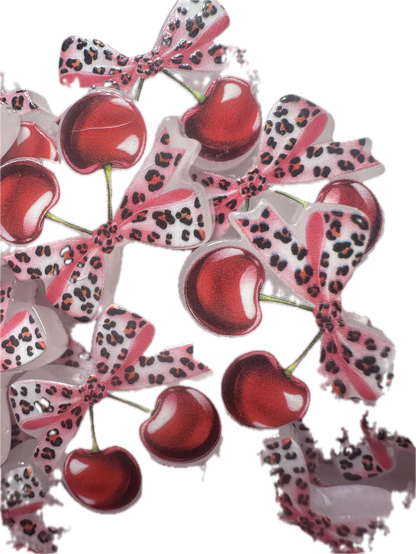 Cherries acrylic focal bead- set of 2/ focal bead/ pen beading / keychain bead/Cherry