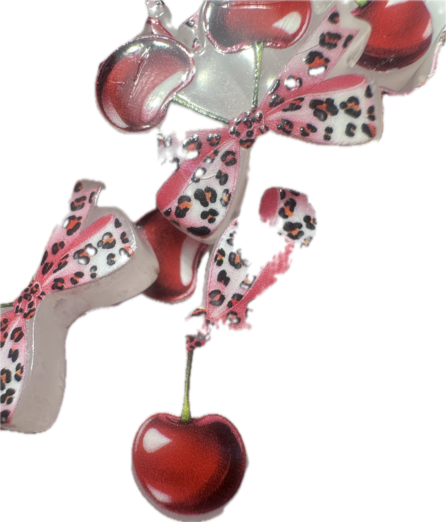 Cherries acrylic focal bead- set of 2/ focal bead/ pen beading / keychain bead/Cherry