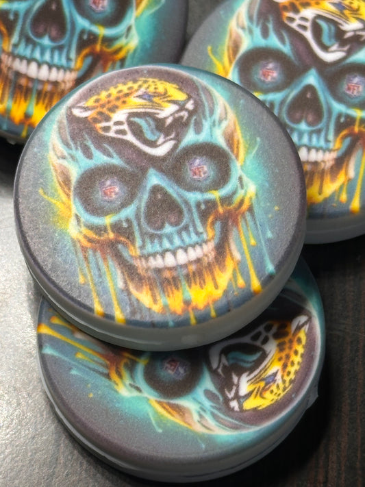 NEW Jacksonville Jaguars focal bead / #3 skull