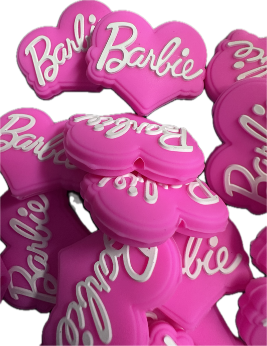 Barby / small Focal Bead/ beadable pen/ Silicone bead/ keychain bead/name