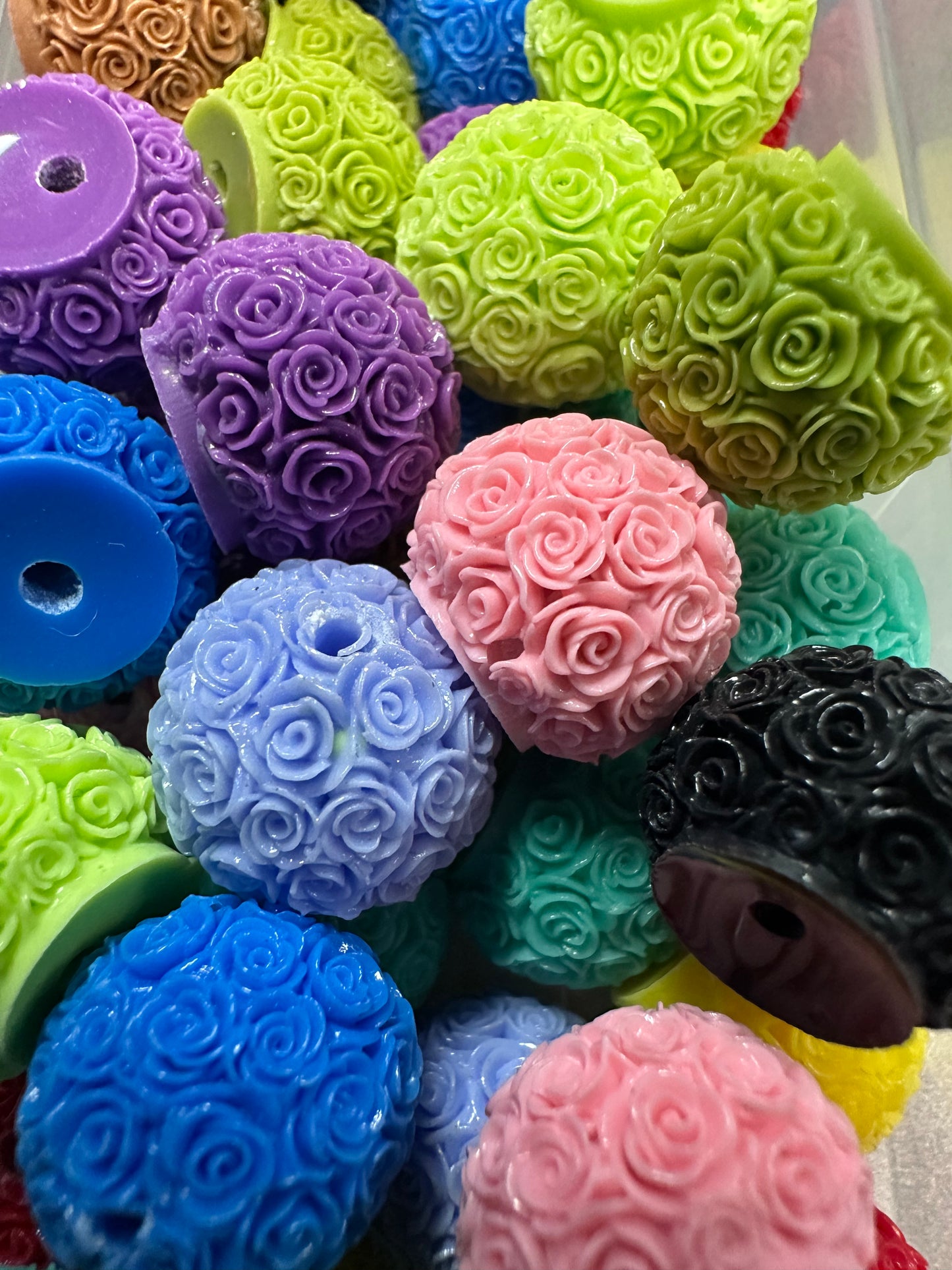 Roses carved multi color wheel beads/ spacers/ jewelry Bead/ beadable pen beads/ keychain bead/bead/17mm beads/abacus/ silicone / engraved silicone beads