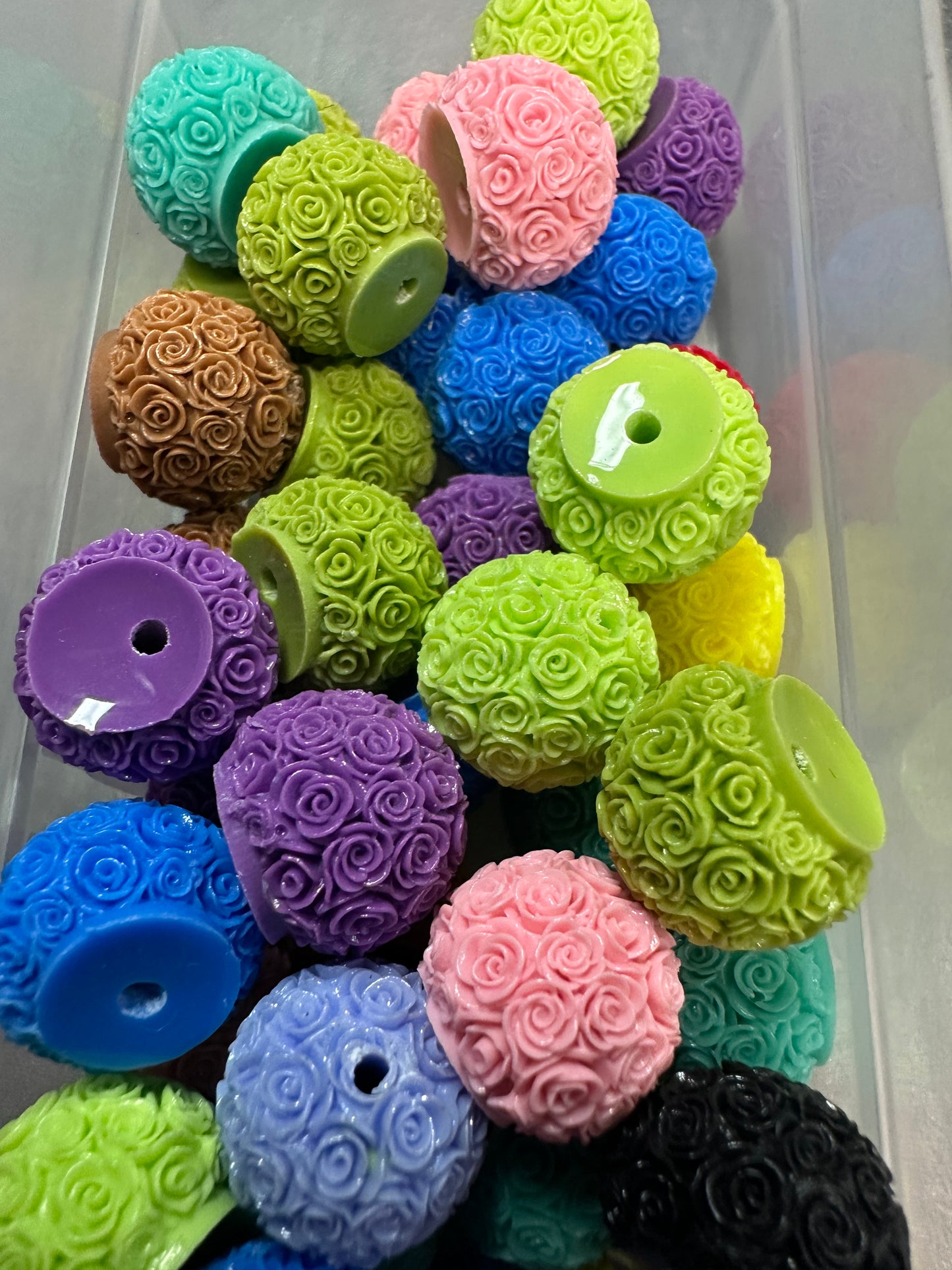 Roses carved multi color wheel beads/ spacers/ jewelry Bead/ beadable pen beads/ keychain bead/bead/17mm beads/abacus/ silicone / engraved silicone beads