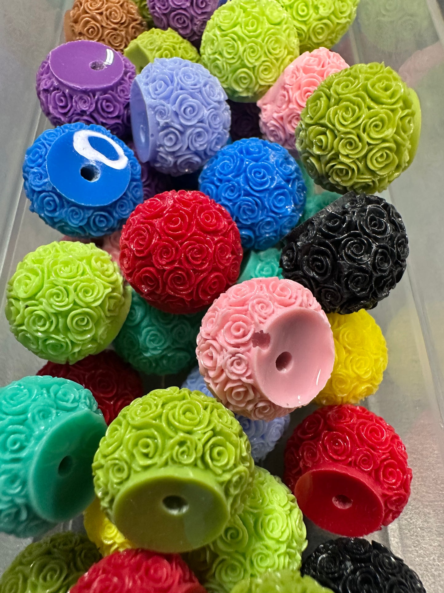 Roses carved multi color wheel beads/ spacers/ jewelry Bead/ beadable pen beads/ keychain bead/bead/17mm beads/abacus/ silicone / engraved silicone beads