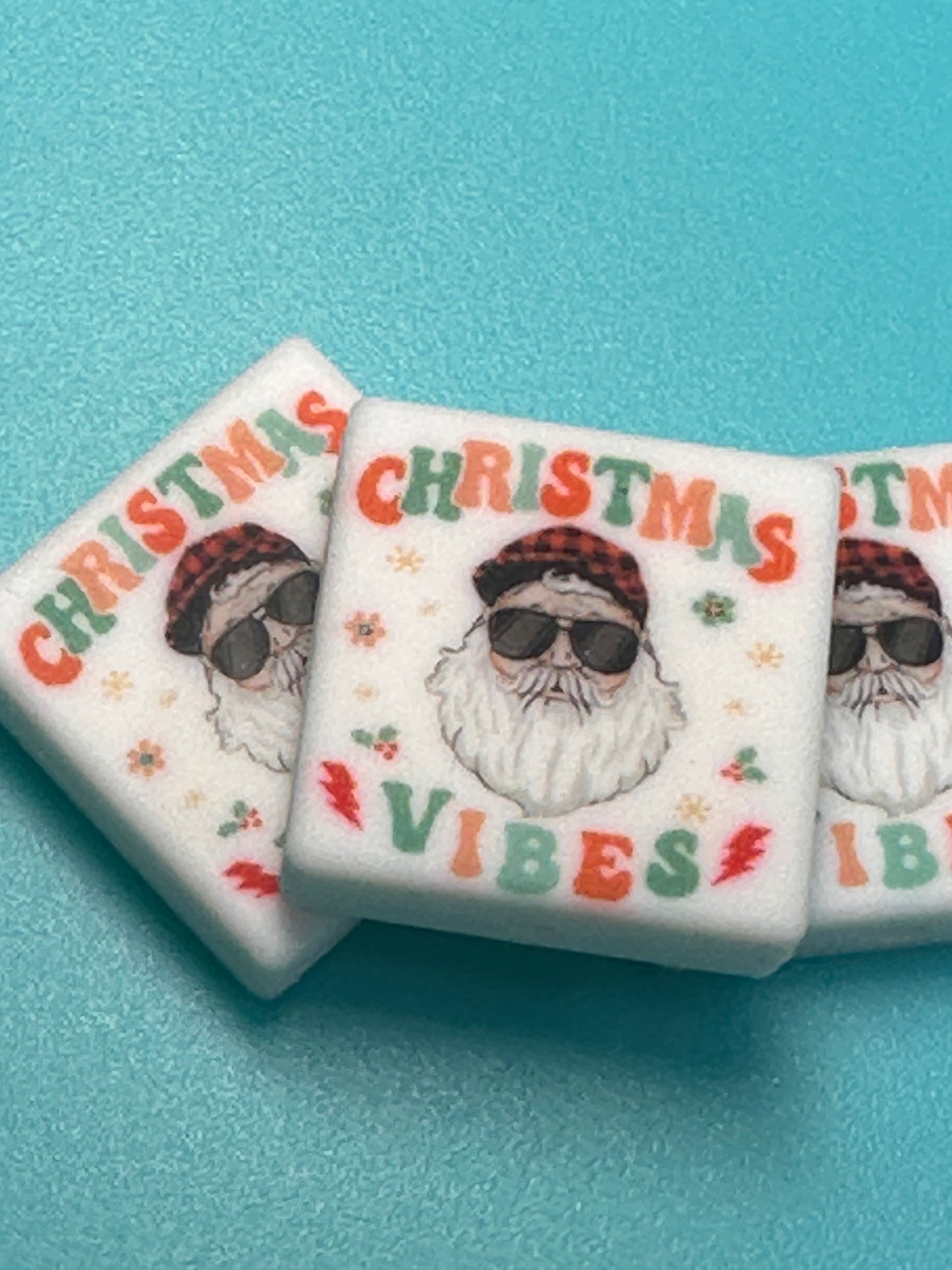 Christmas VibesFocal Bead/ beadable pen/ Silicone bead/ keychain bead/ Santa/