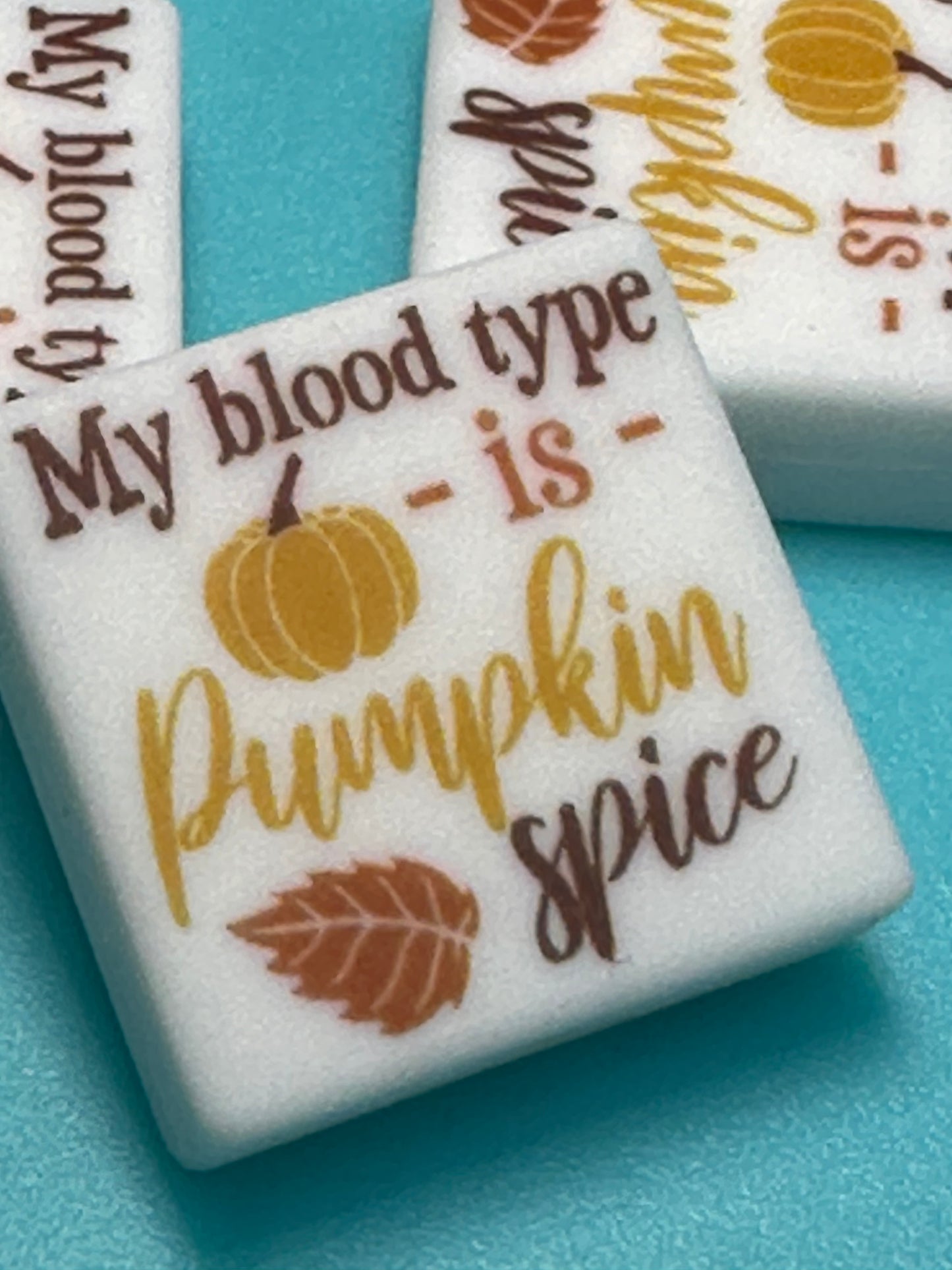 Fall/ Thanksgiving/Christmas Focal Bead/ beadable pen/ Silicone bead/ keychain bead/ pumpkin spice