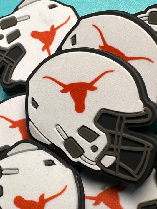 Texas Longhorns focal beads/ NFL /  Focal Bead/ beadable pen/ Silicone  bead/ keychain bead / Football/ helmet/