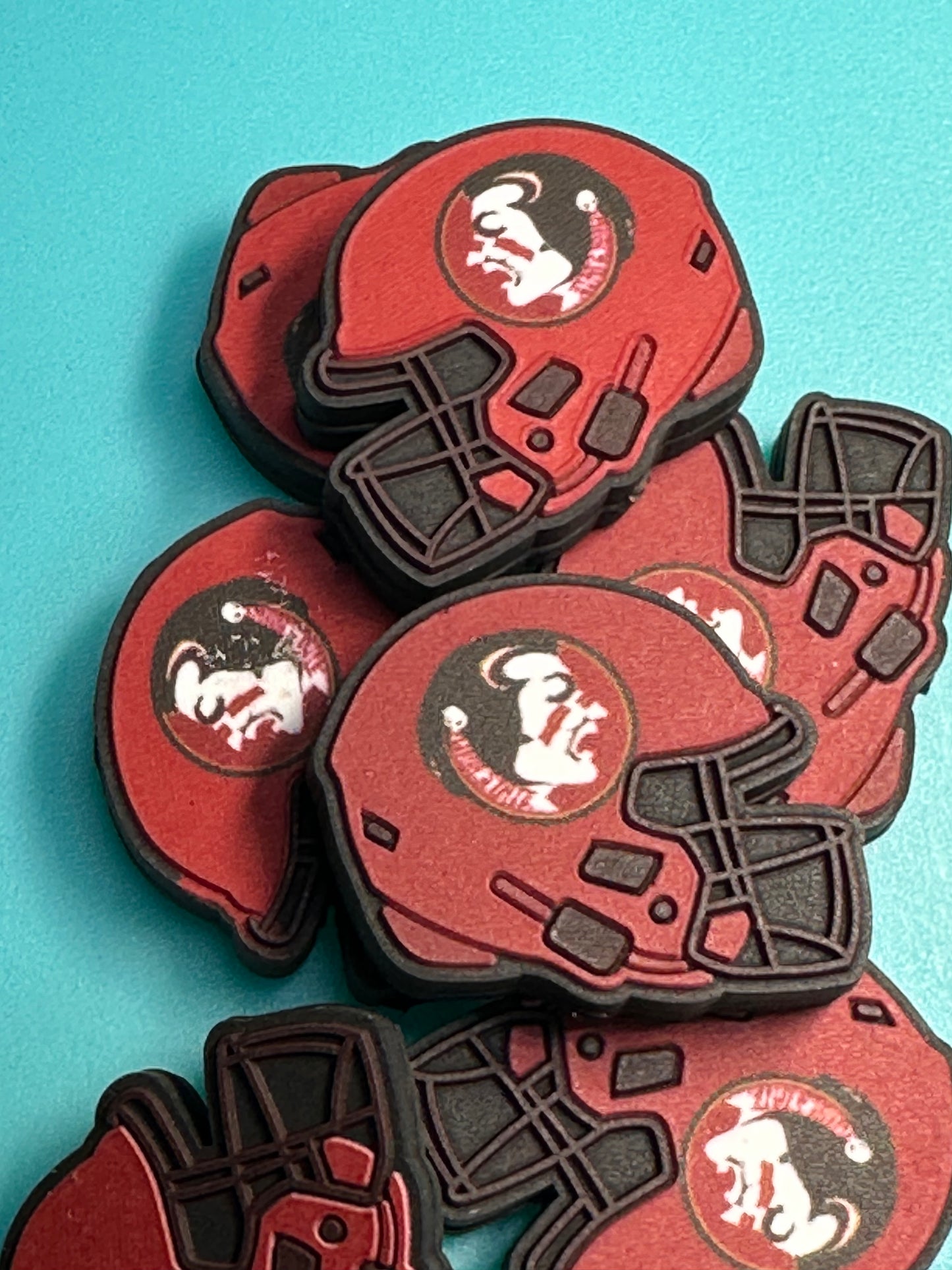 Florida Seminoles focal beads/ NFL /  Focal Bead/ beadable pen/ Silicone  bead/ keychain bead / Football/ helmet/