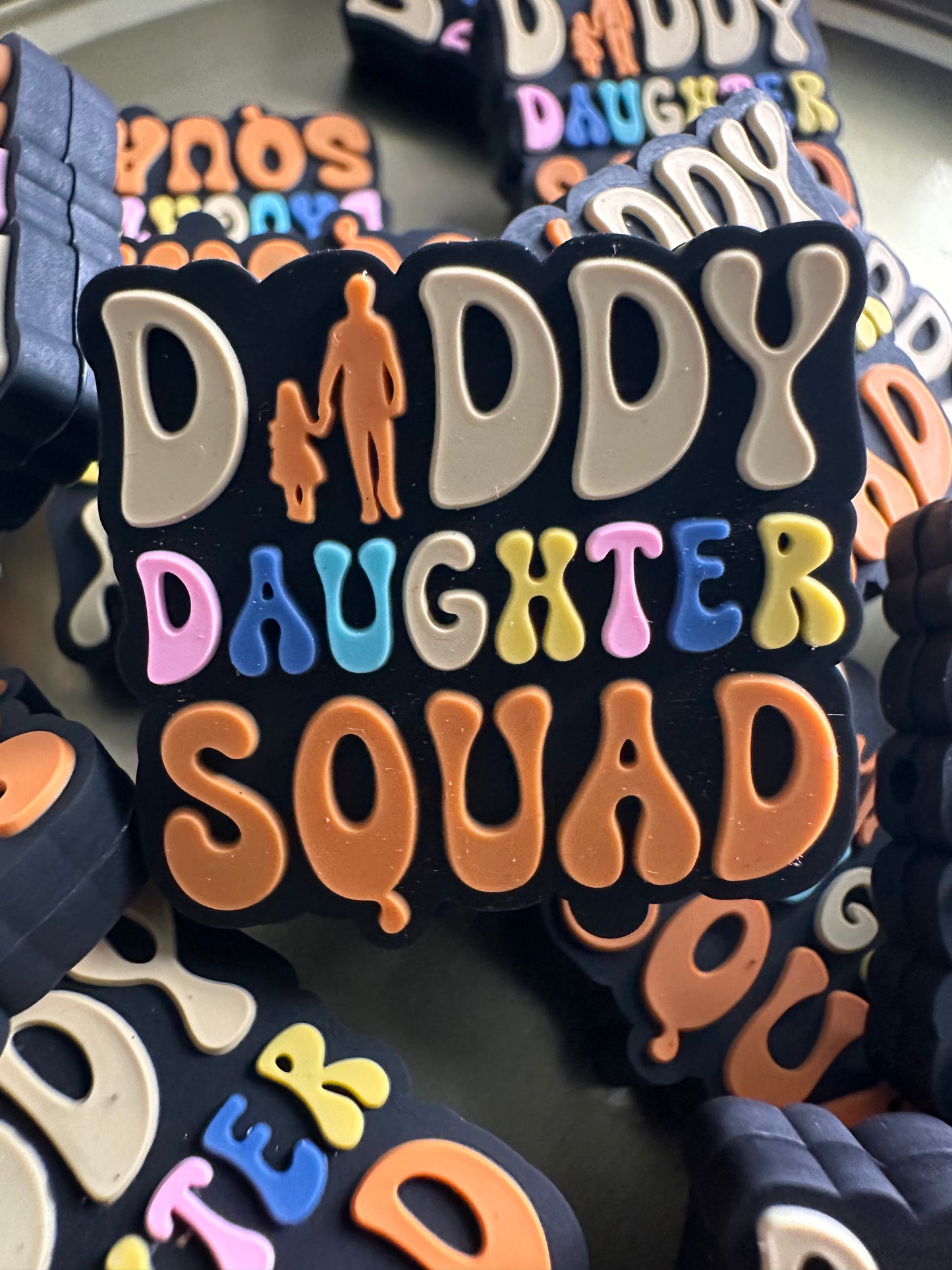Daddy daughter / Dad silicone focal bead