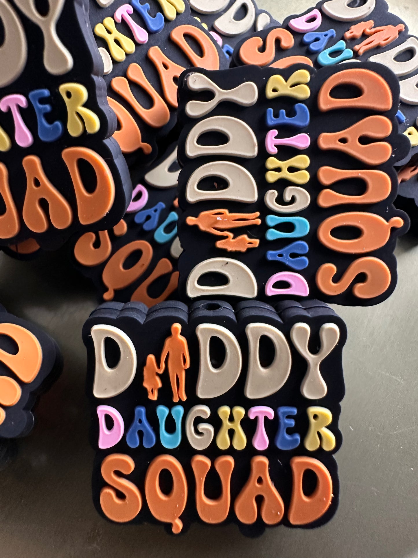 Daddy daughter / Dad silicone focal bead