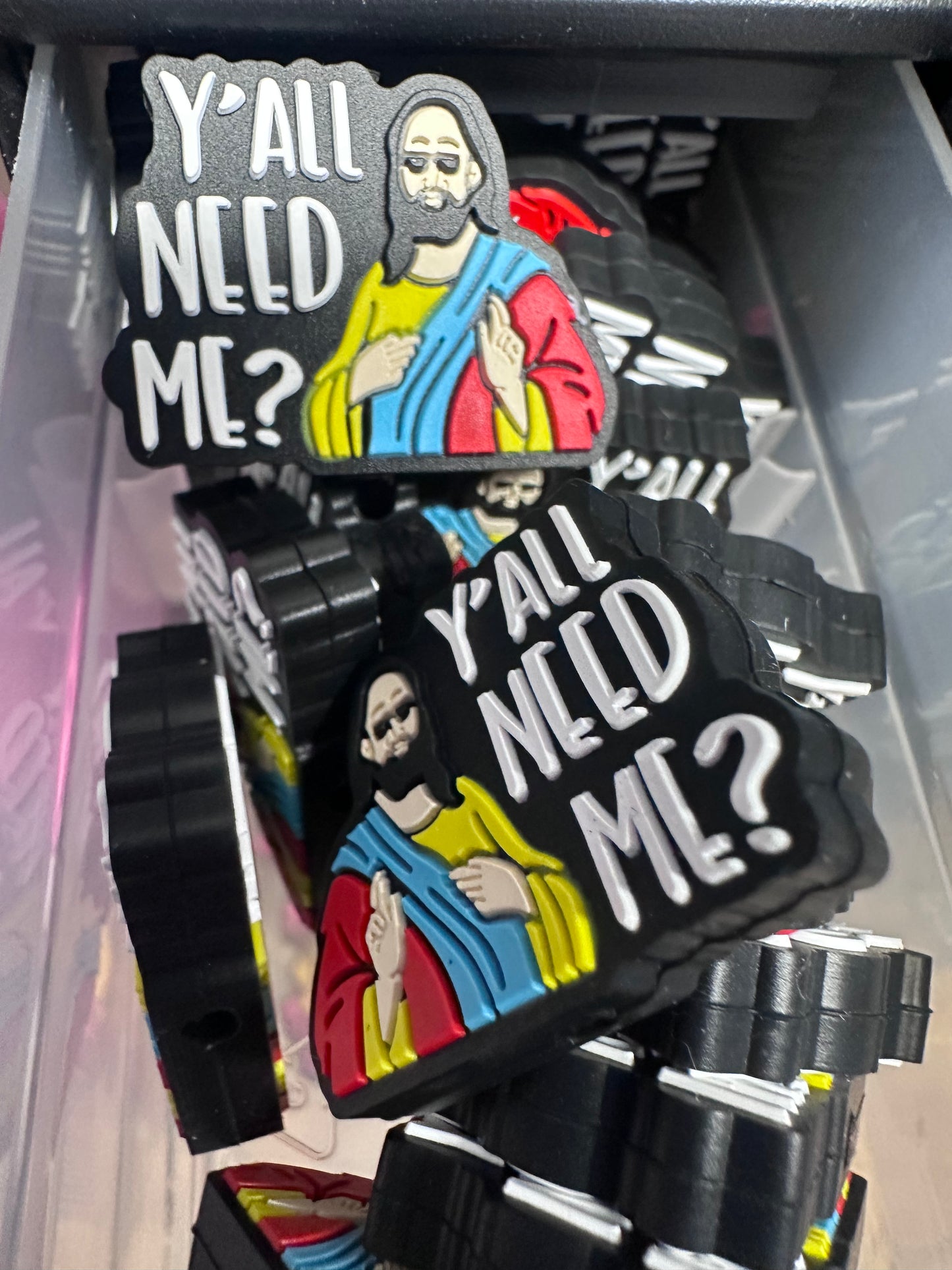 Jesus /God/ Focal Bead/ beadable pen/ Silicone bead/ keychain bead/Faith/Jesus/ Christian