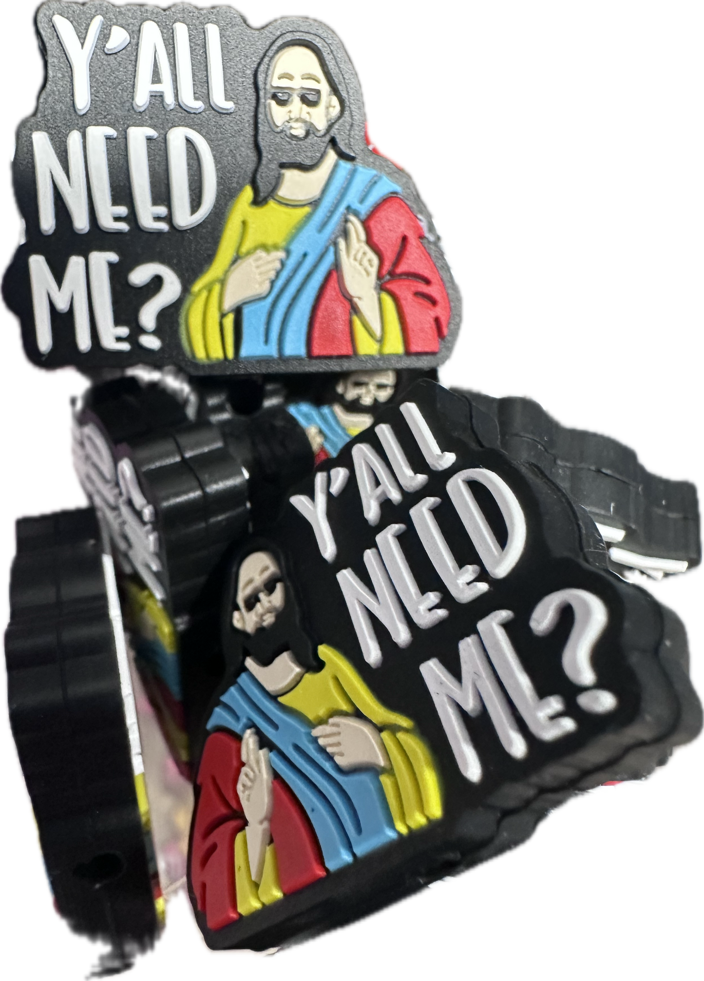 Jesus /God/ Focal Bead/ beadable pen/ Silicone bead/ keychain bead/Faith/Jesus/ Christian