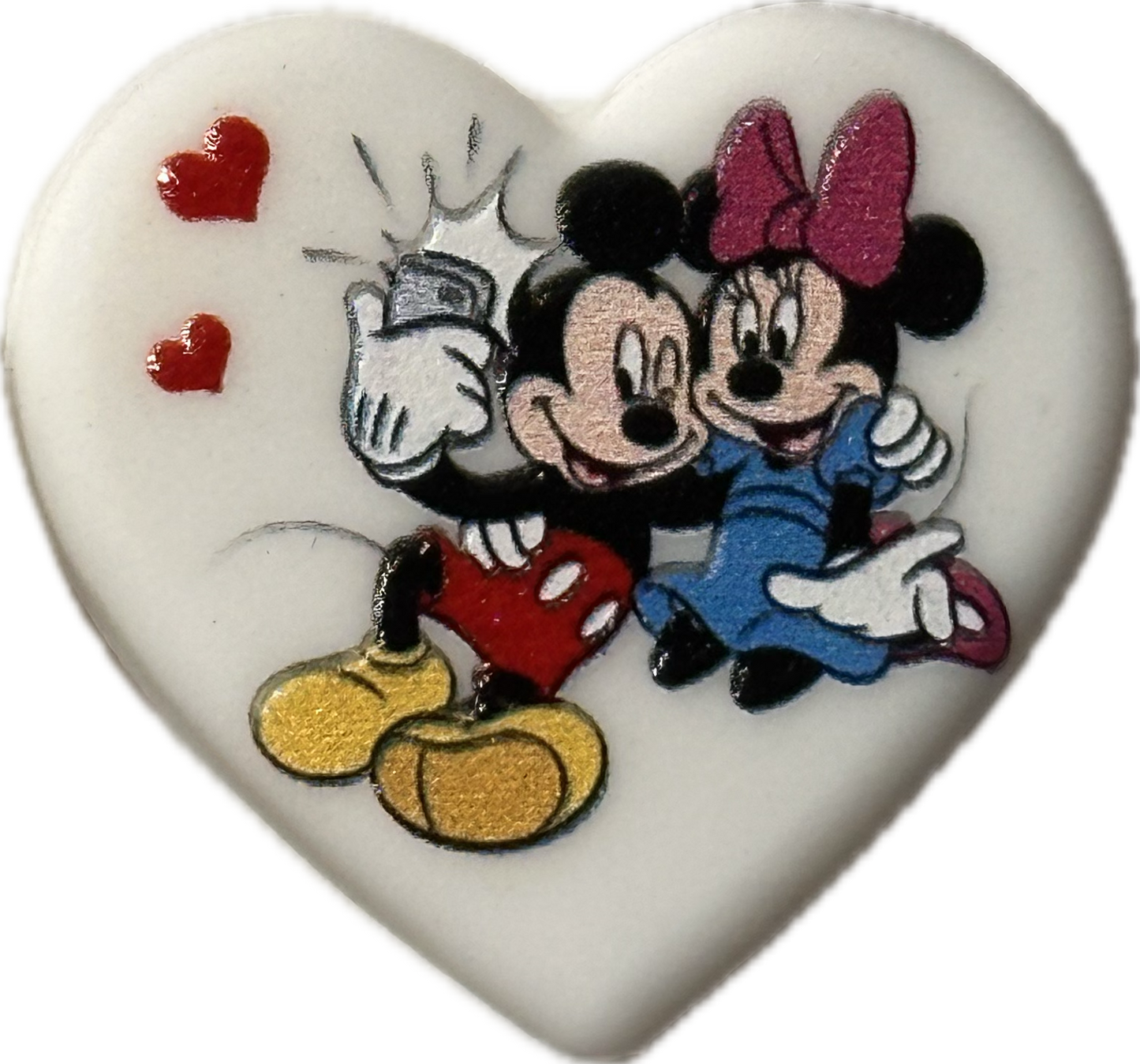 Heart lovers focal bead/ silicone/heart/ Valentines Day/ lovers/ pen beading