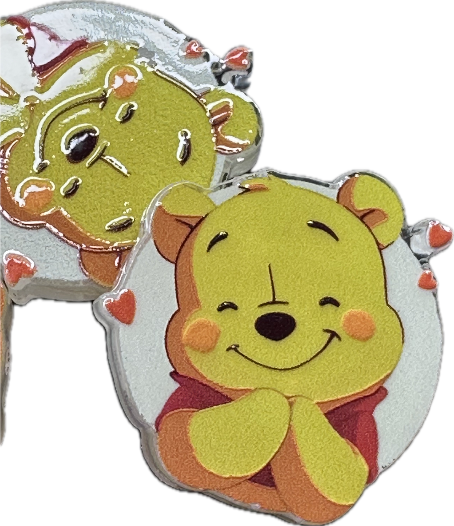 The cutest bear acrylic focal bead- set of 2/ focal bead/ pen beading / keychain bead/ yellow bear