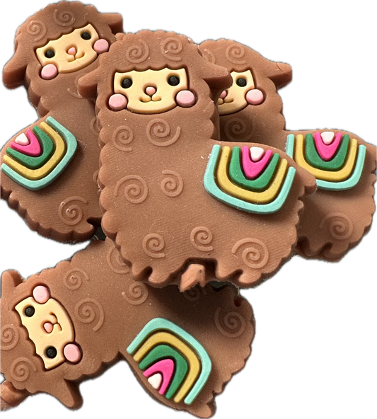 llama Focal Bead/ beadable pen/ Silicone  bead/ keychain bead/ llama style #2