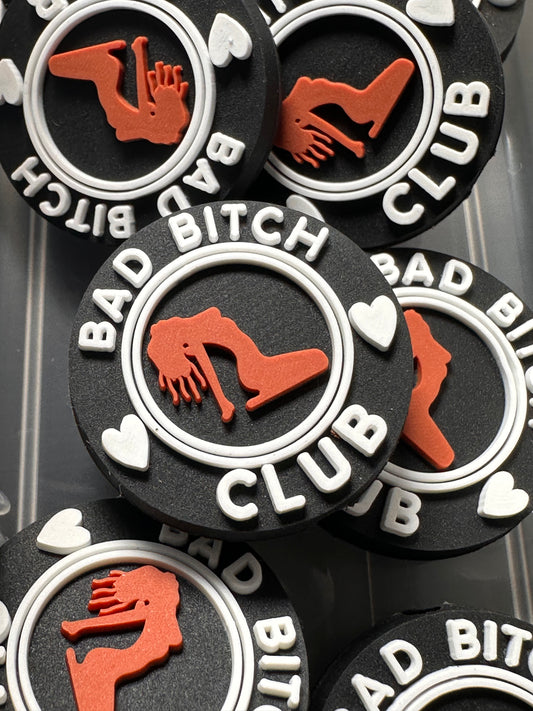 Bad B Club Focal Bead for beadable pen/ Silicone  bead/keychain bead/ Dancer/ Exotic dancer