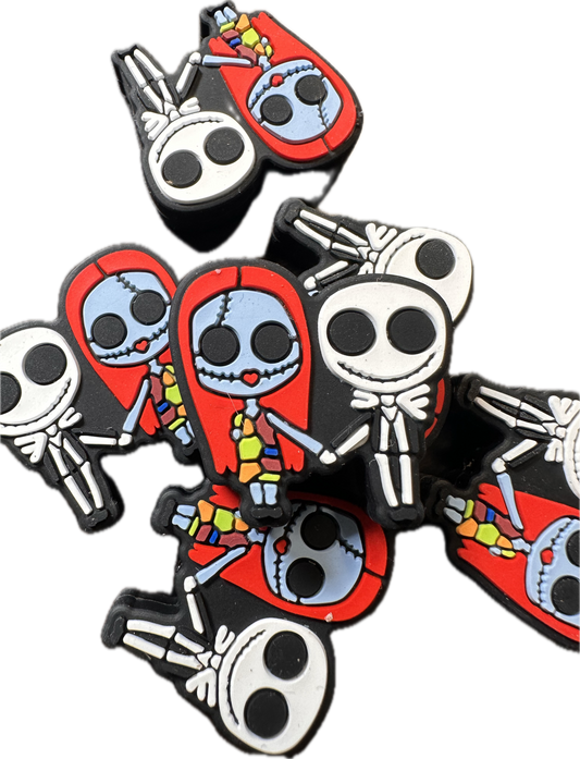 Scary couple / Focal Bead/ beadable pen/ Silicone  bead/ keychain bead/horror/ #2