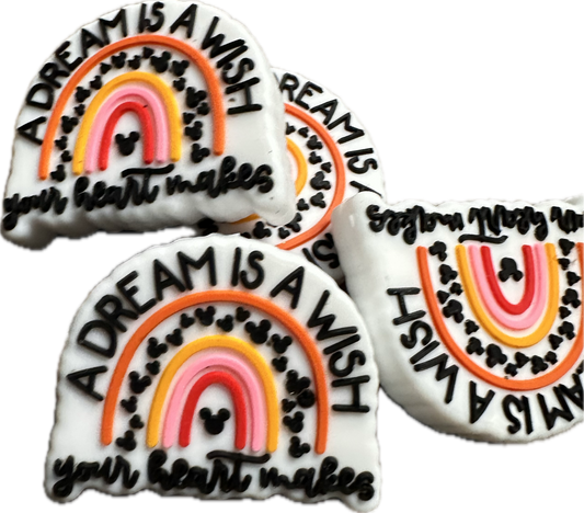 A Dream is a wish silicone focal bead/
