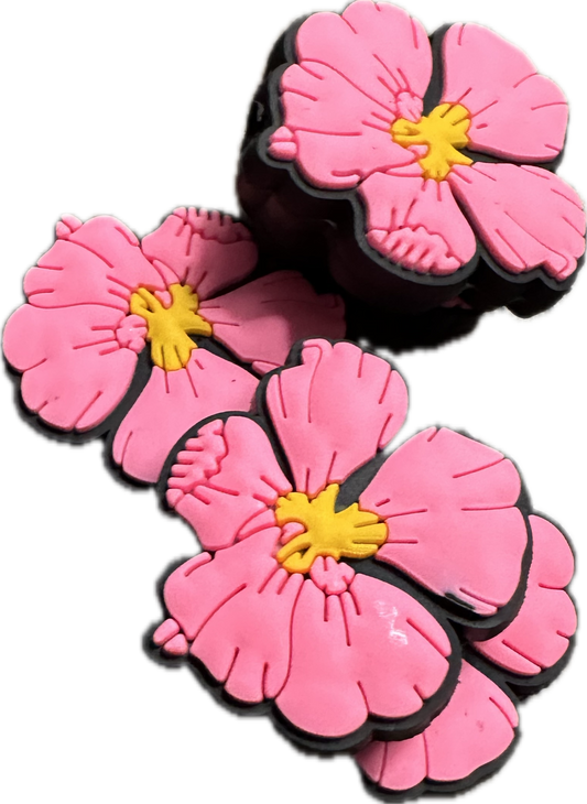 Pink Hibiscus Focal Bead/ Hawaiian
